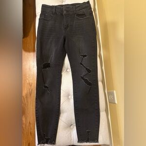 KanCan Black High Rise Ankle Skinny Distressed Women Jeans